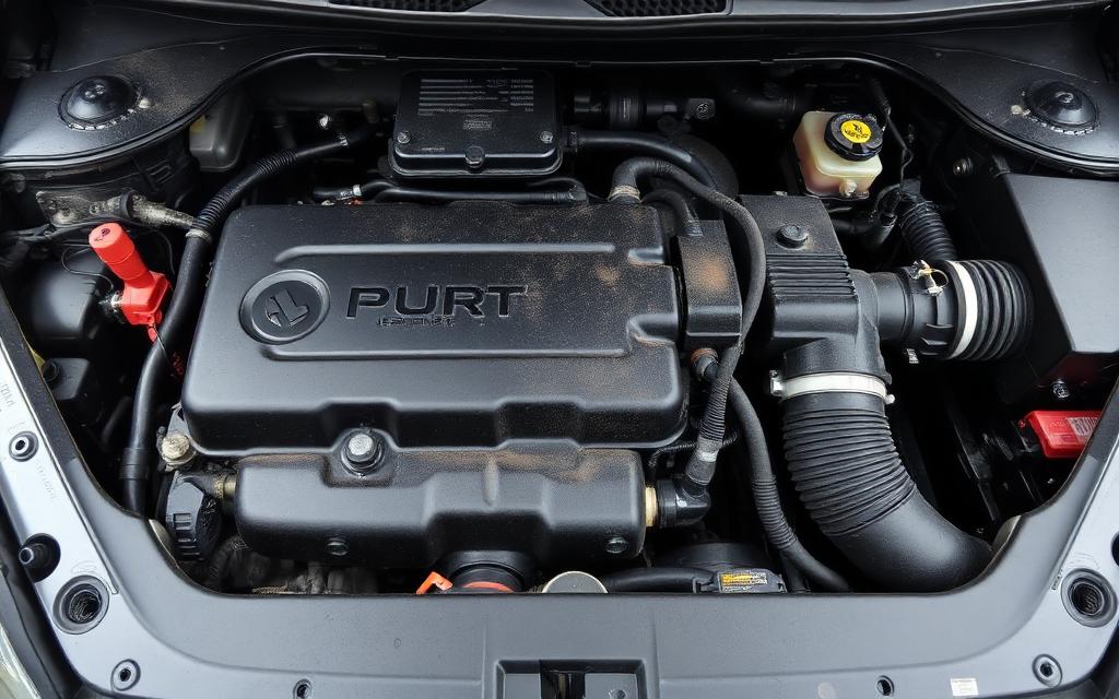 Road Dust & Light Grime — engine bay condition example