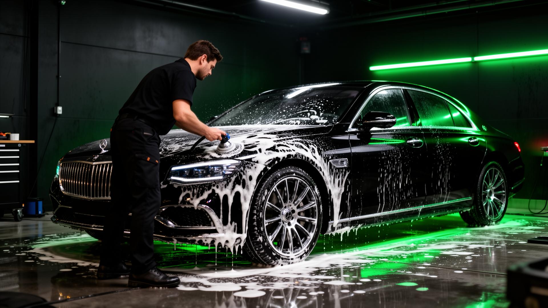 Hand-drying a vehicle after an exterior detail