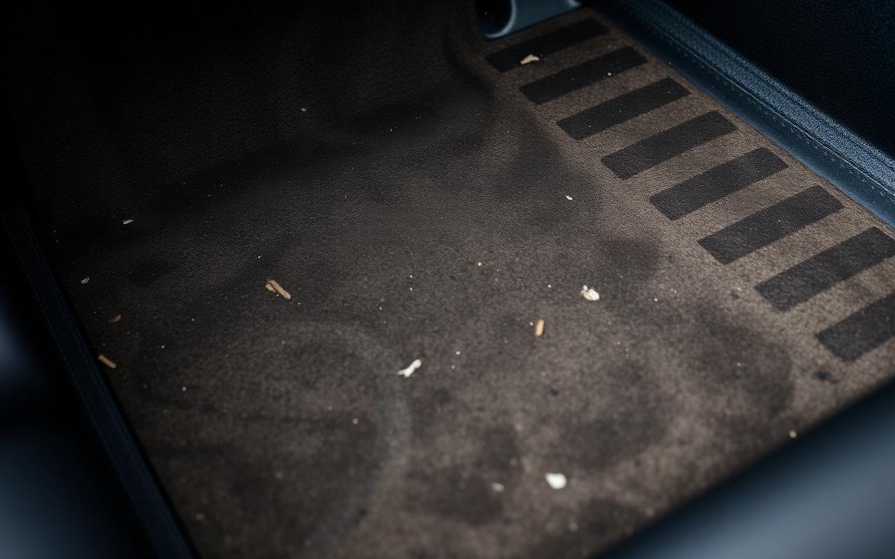 Stained Carpet & Floor Mats — interior condition example
