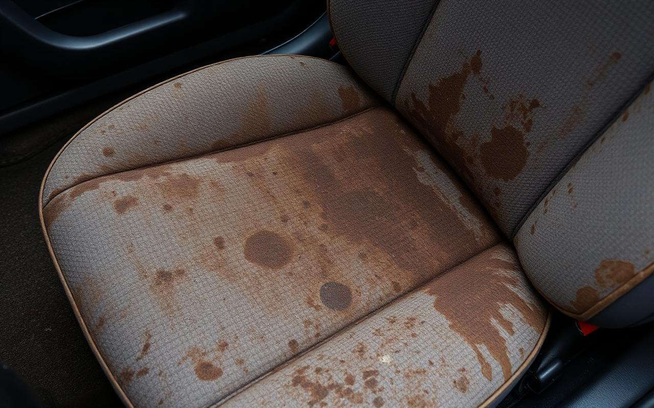 Heavy Staining & Strong Odor — interior condition example