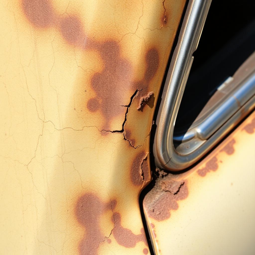 Severe Sun Damage — trim condition example