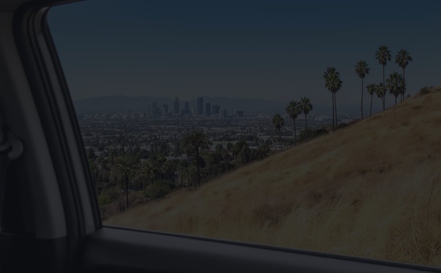 View through a car window with 35% VLT carbon window tint