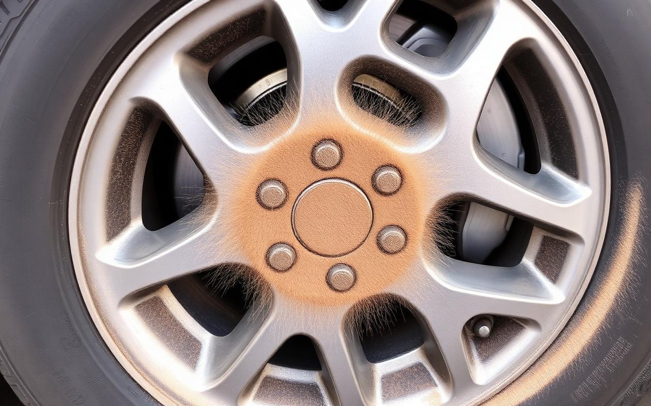 Visible Brake Dust Film — wheel condition example