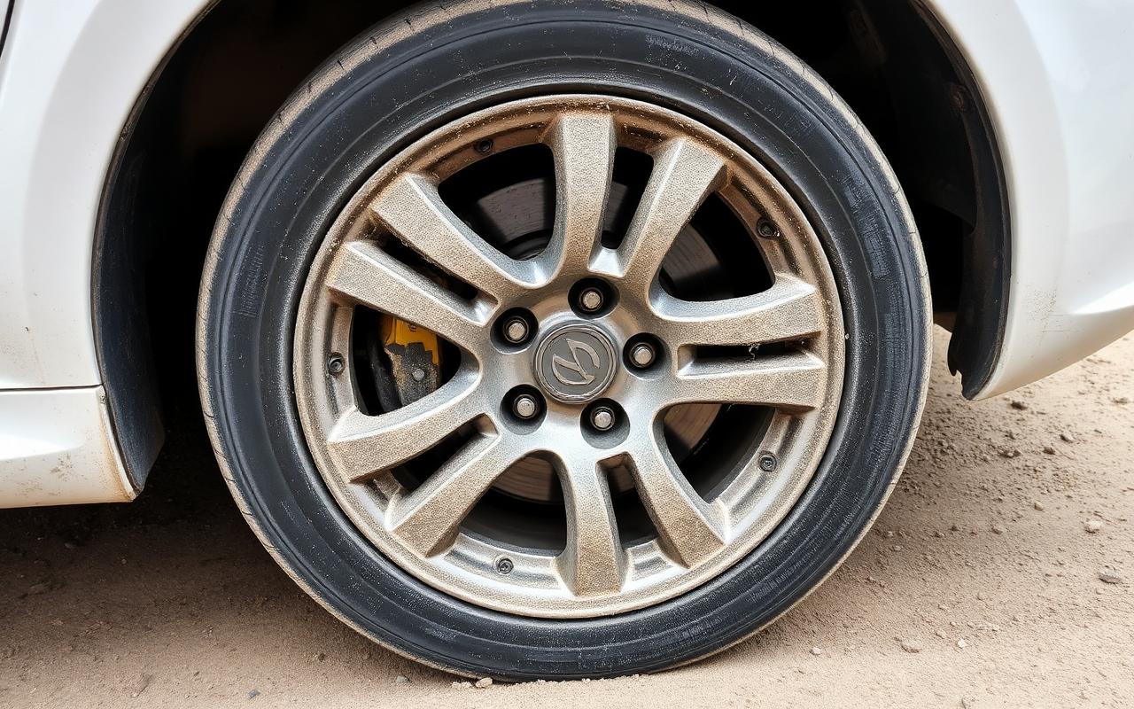 Heavy Brake Dust Buildup — wheel condition example